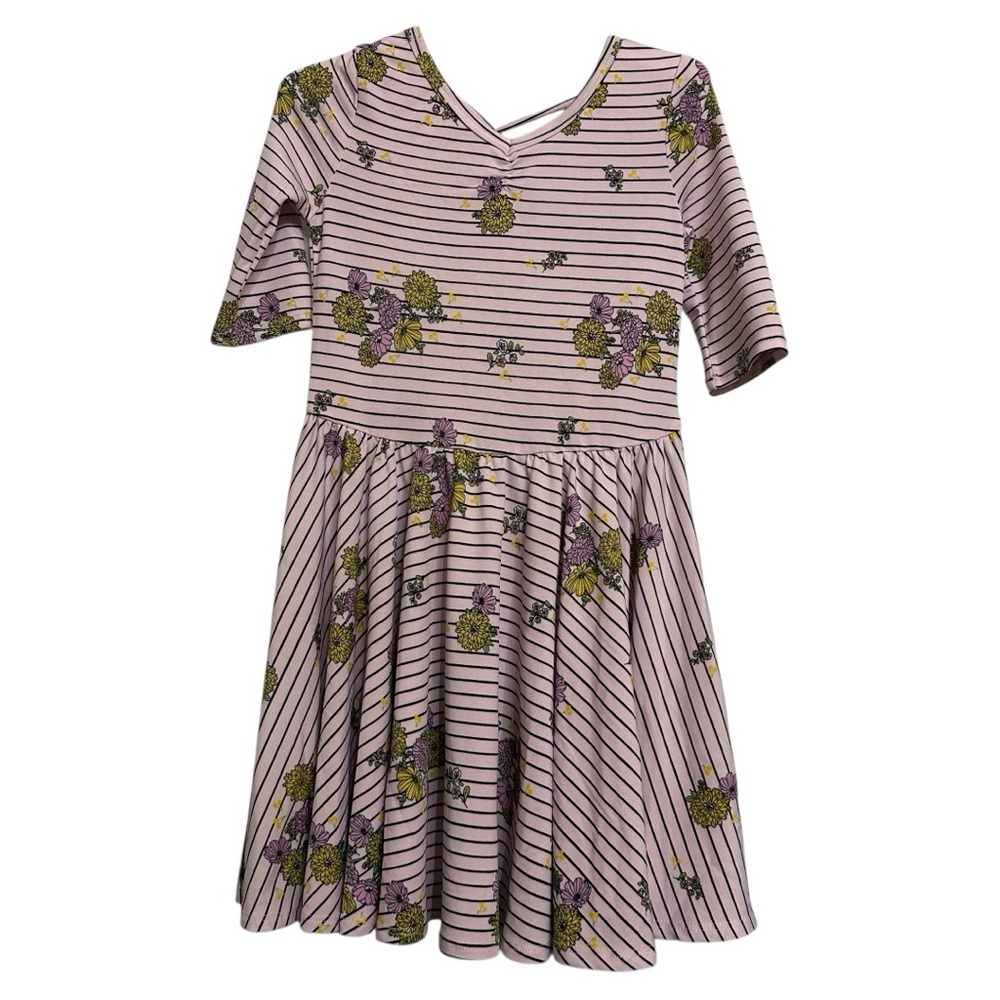 Dot dot smile pink floral dress